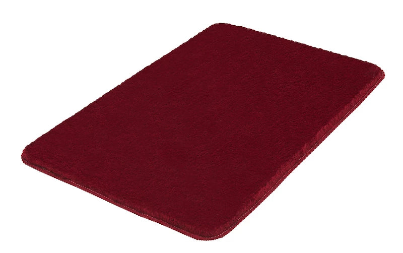 Badrumsmatta, återvunnen, miljövänlig, 100% polyester, röd