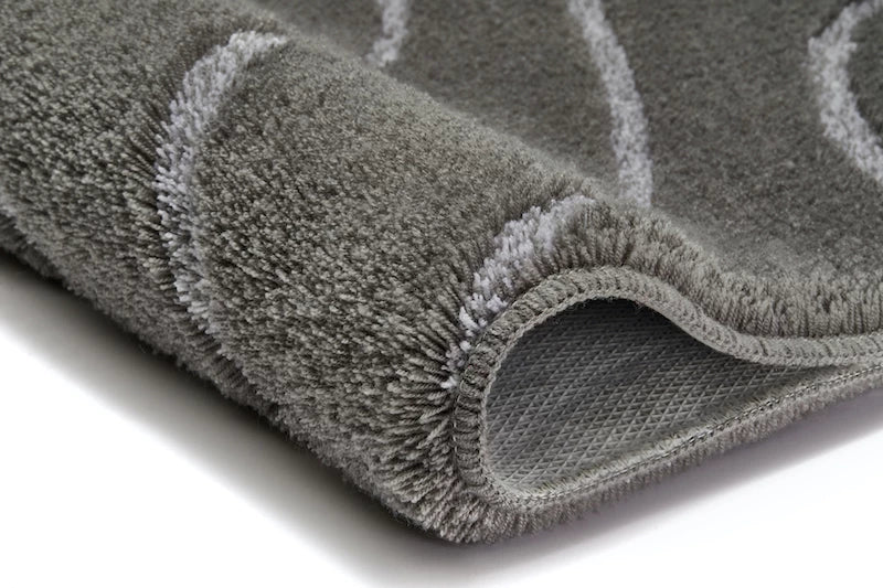 Badrumsmattan Tram 100% polyakryl, halkskyddad undersida, materialbild