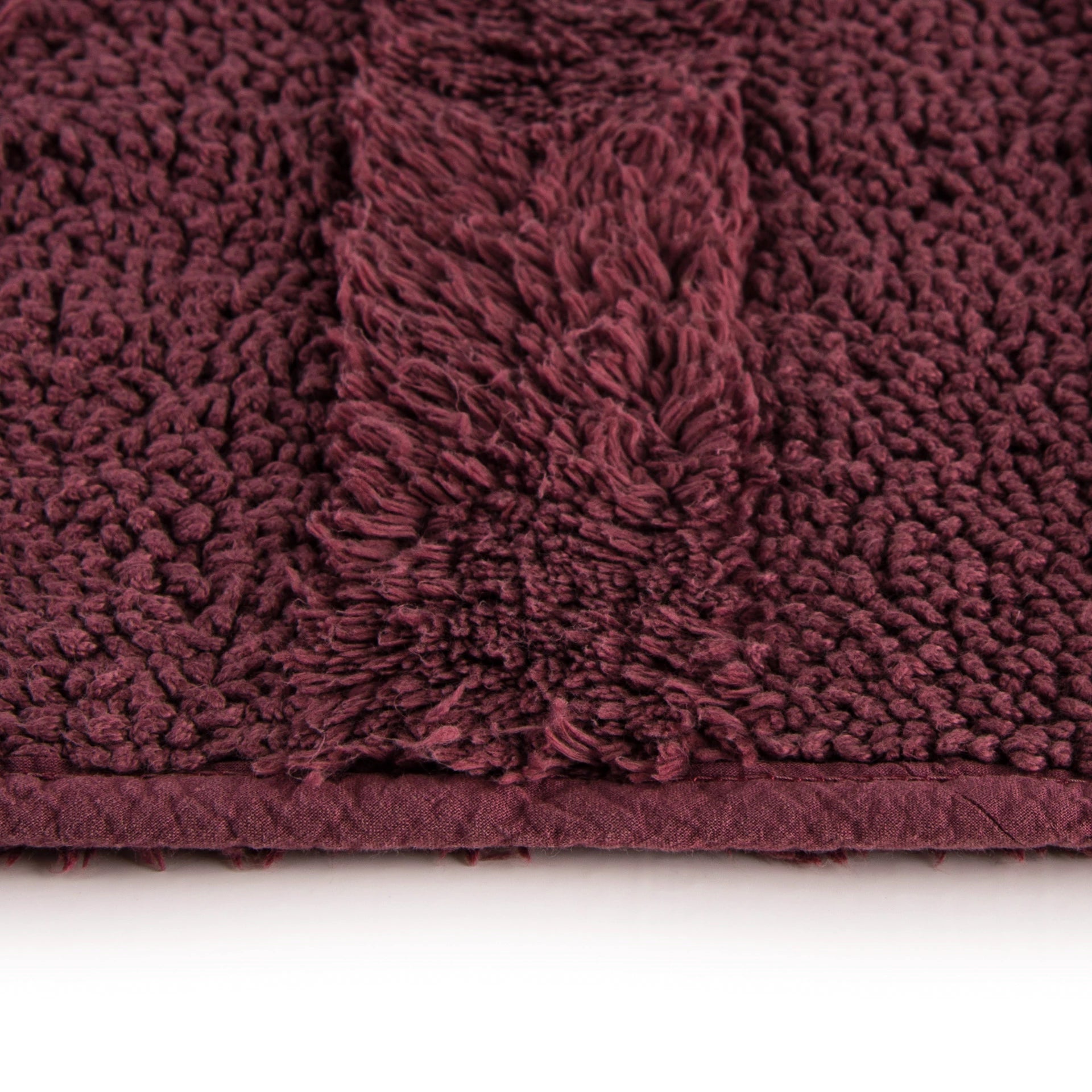 newplus badrumsmatta i 100% bomull, bordeaux