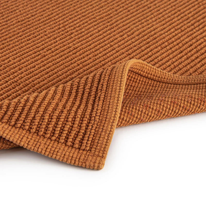 Ribbon duschmatta i högkvalitativ 100% bomull, snabbtorkande, halskyddad, materialbild