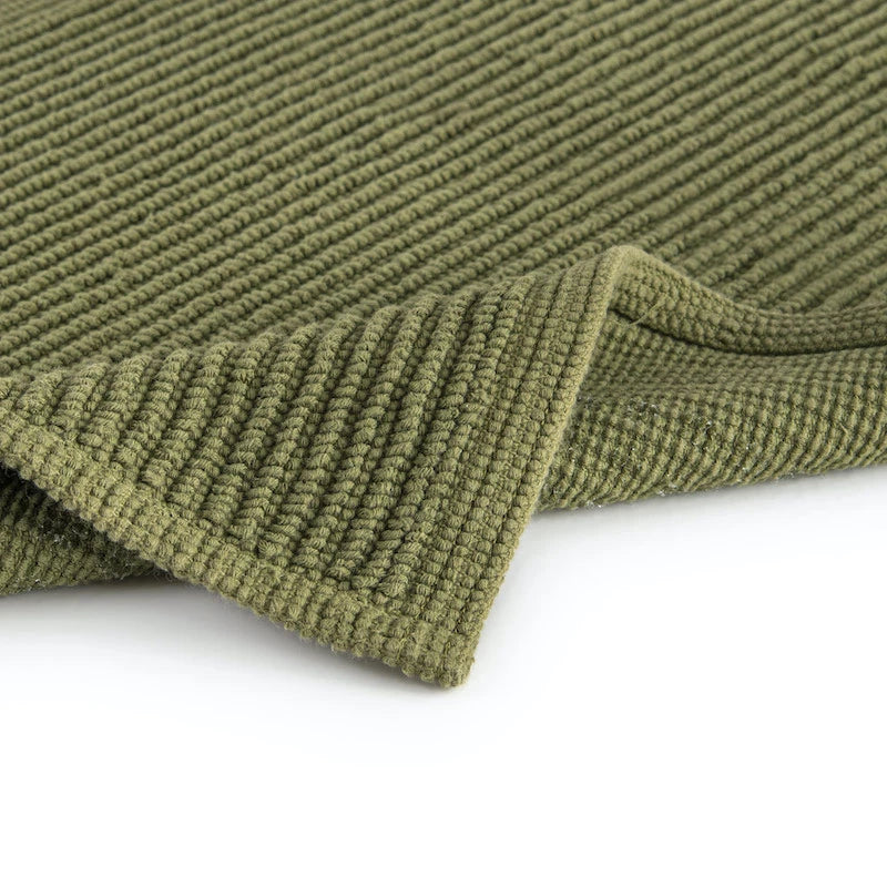 Ribbon duschmatta i högkvalitativ 100% bomull, snabbtorkande, halskyddad, materialbild