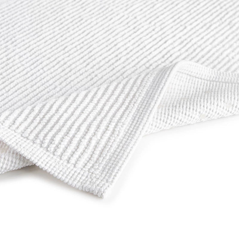 Ribbon duschmatta i högkvalitativ 100% bomull, snabbtorkande, halskyddad, materialbild