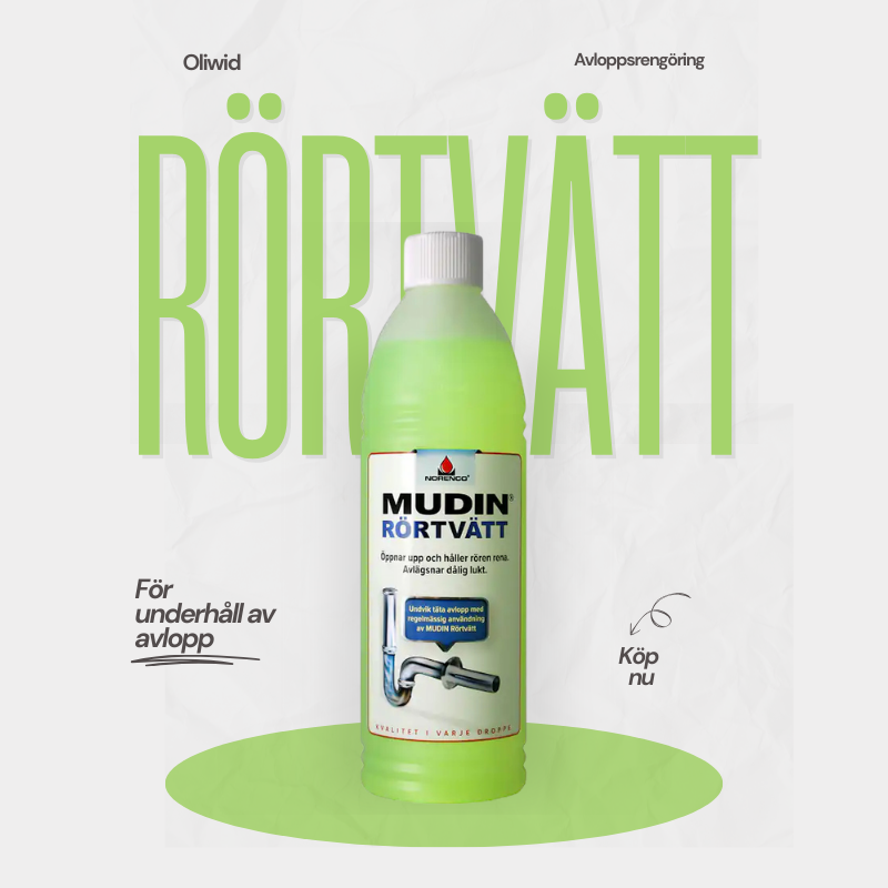 rörtvätt för avlopp, mudin