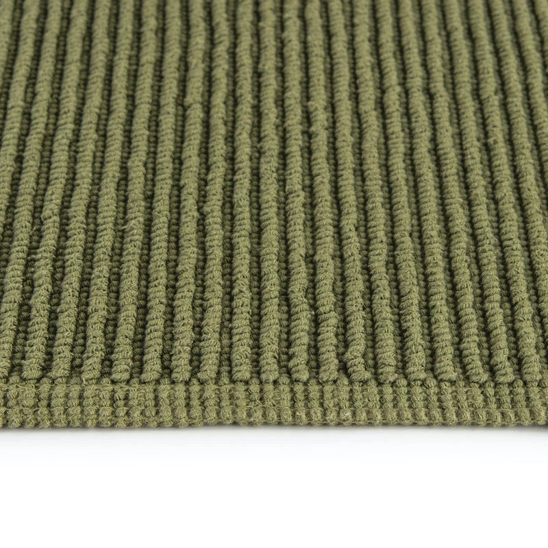 Ribbon duschmatta i högkvalitativ 100% bomull, snabbtorkande, halskyddad, närbild