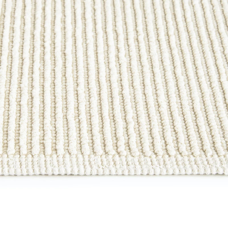 Ribbon duschmatta i högkvalitativ 100% bomull, snabbtorkande, halskyddad, närbild