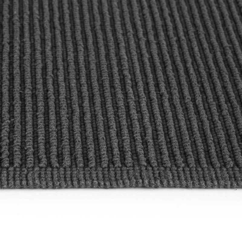 Ribbon duschmatta i högkvalitativ 100% bomull, snabbtorkande, halskyddad, närbild