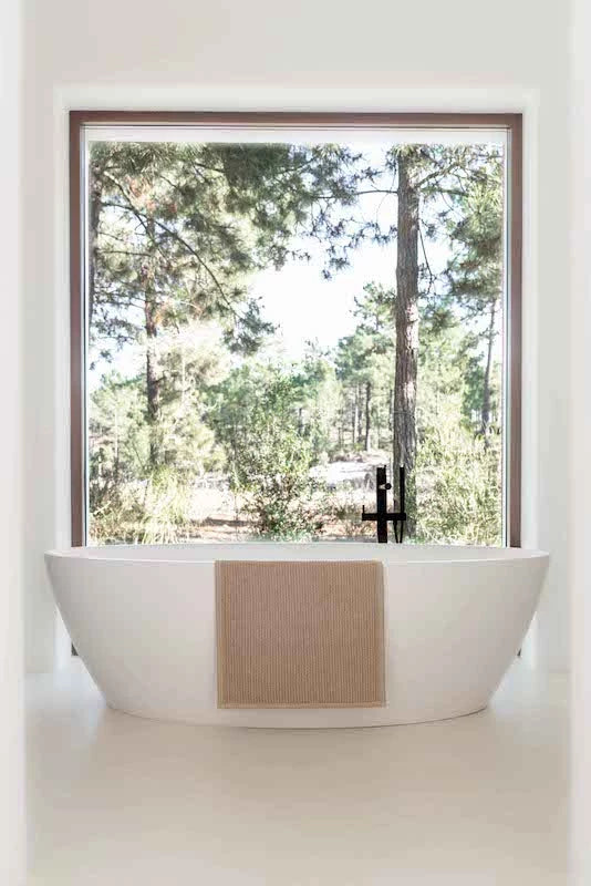 Ribbon duschmatta i högkvalitativ 100% bomull, snabbtorkande, halskyddad, visning